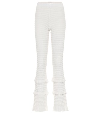 Pantalon évasé à taille haute en coton mélangé | Acne Studios