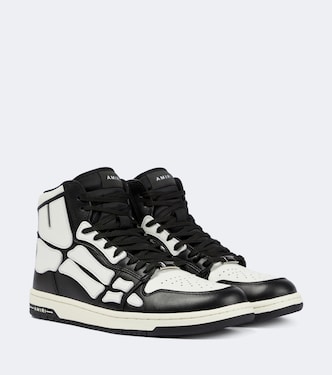 Skeleton high-top leather sneakers | Amiri