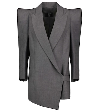 Asymmetric wool blazer | Balmain