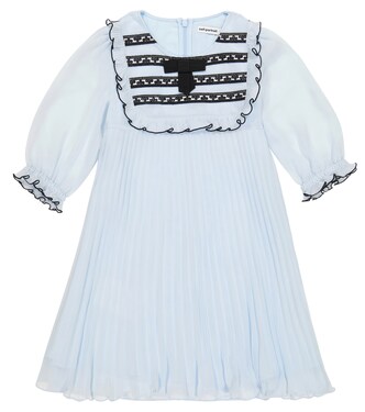 Pleated chiffon dress | Self-Portrait Kids