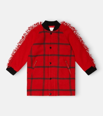 Fringed wool-blend coat | Stella McCartney Kids