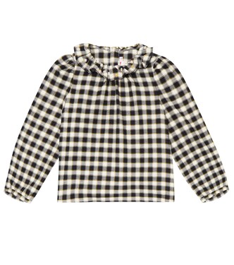 Timber checked cotton blouse | Bonpoint