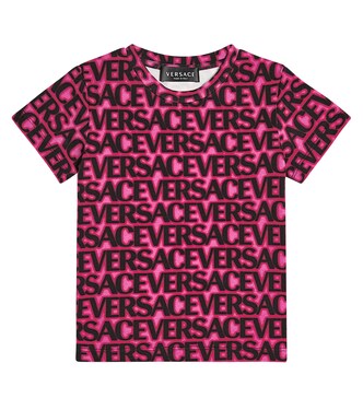 Logo cotton-blend T-shirt | Versace Kids