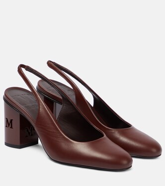 Damiersli leather slingback pumps | Max Mara