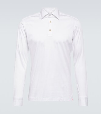 Cotton poplin polo top | Kiton
