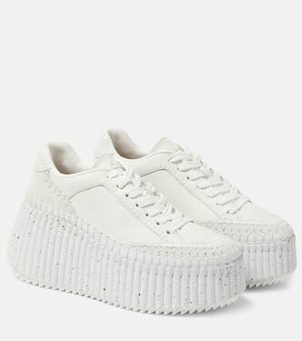 Nama leather platform sneakers | Chloé