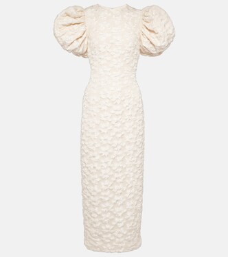 Bridal floral jacquard midi dress | Rotate