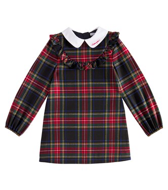 Plaid wool-blend dress | Dolce&Gabbana Kids