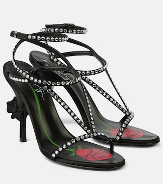 Crystal-embellished satin sandals | Magda Butrym