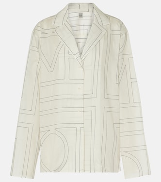 Monogram cotton-blend shirt | Toteme