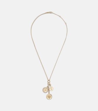 18kt gold pendant necklace with diamonds | FoundRae