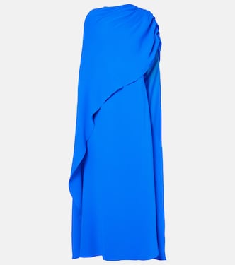 Draped silk-blend georgette gown | Oscar de la Renta