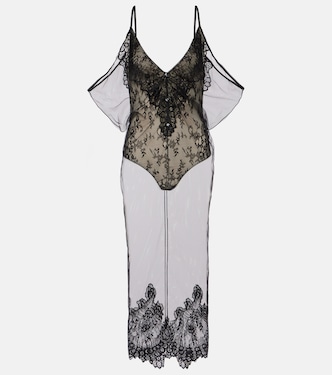 Sheer lace bodysuit | The Attico