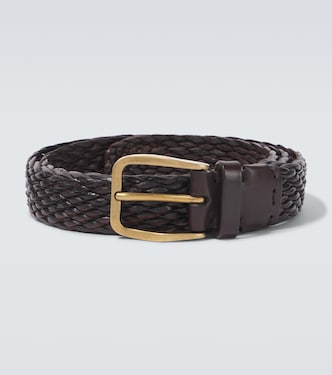 Braided leather belt | Brunello Cucinelli