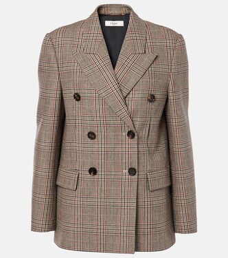 Prince of Wales check wool-blend blazer | Chloé