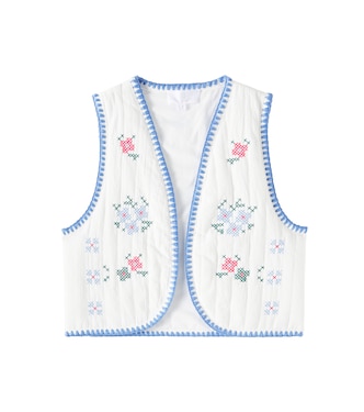 Victoria embroidered cotton vest | C'era Una Volta