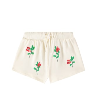 Lingoberries embroidered cotton shorts | Mini Rodini