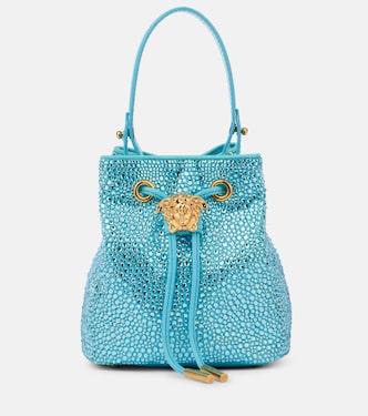 La Medusa Medium embellished bucket bag | Versace