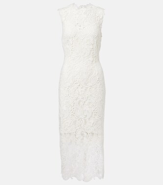 Lace midi dress | Monique Lhuillier