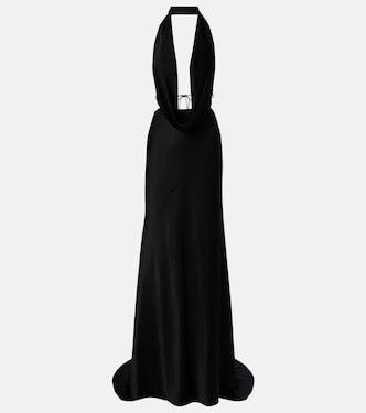 Robe longue en crêpe de satin | Alex Perry