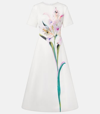 Robe midi Caroline à fleurs | Leo Lin