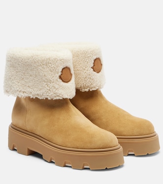 Aurea shearling-lined suede ankle boots | Moncler