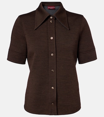 Wool and cotton-blend shirt | Gucci