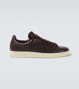 Warwick croc-effect leather sneakers | Tom Ford