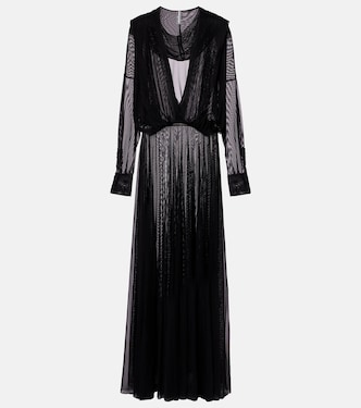 Hooded sheer maxi dress | Norma Kamali
