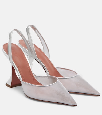 Pumps slingback Holli in mesh | Amina Muaddi