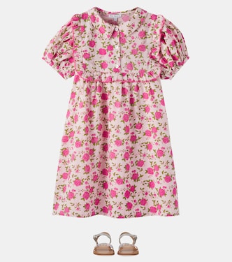 Polina floral cotton dress in pink - Bebe Organic | Mytheresa