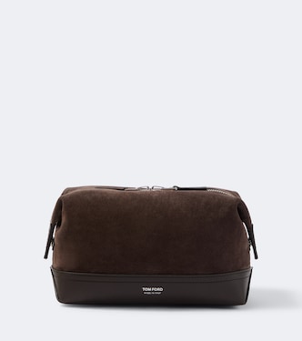 Kosmetiktasche aus Veloursleder mit Leder | Tom Ford