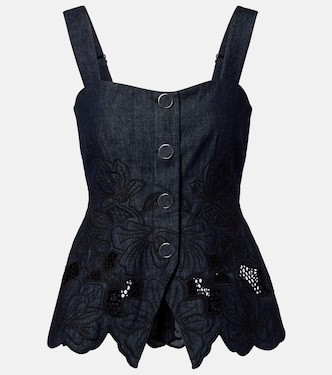 Top Mirielle en chambray de coton | Veronica Beard