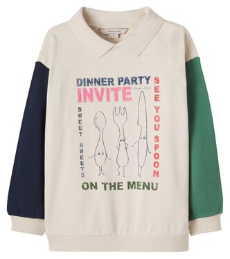 Spotty cotton jersey polo sweatshirt | Konges Sløjd