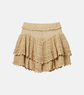 Olzea beaded crochet cotton-blend shorts | Isabel Marant