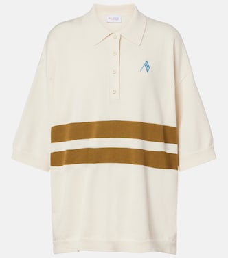 Striped oversized cotton polo shirt | The Attico
