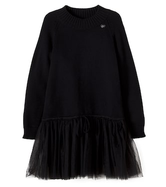 Cotton and wool sweater dress | Monnalisa