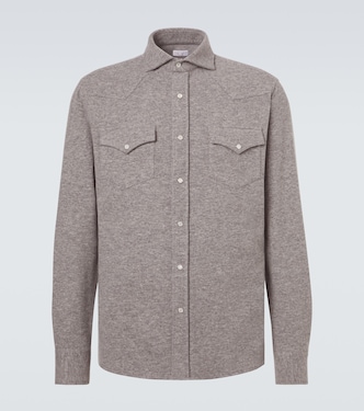 Cashmere and cotton-blend shirt | Brunello Cucinelli
