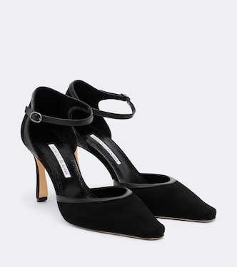 Pumps Verdusan in suede con pelle | Manolo Blahnik
