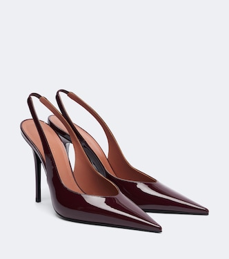 Escarpins slingback Anok en cuir verni | Amina Muaddi