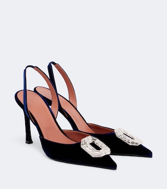 Camelia crystal-embellished slingback pumps | Amina Muaddi