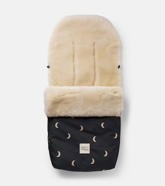 x Organic Zoo Baby Midnight Puffmuff® shearling stroller liner | Binibamba