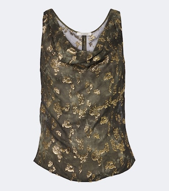 Embellished silk-blend top | Jacques Wei