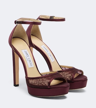 Plateausandalen Pattie mit Spitze | Jimmy Choo
