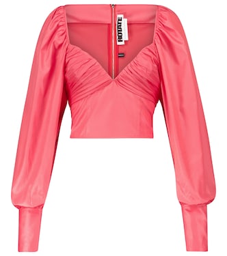 Joni cropped taffeta top | Rotate