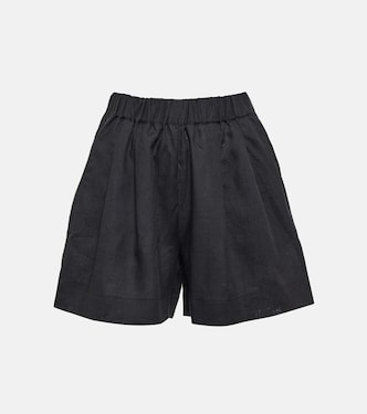 Zurich wide-leg linen shorts | Asceno