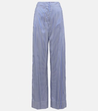 Pantalon ample rayé en soie | Burberry