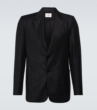 Blazer rayé en laine vierge | Ami Paris
