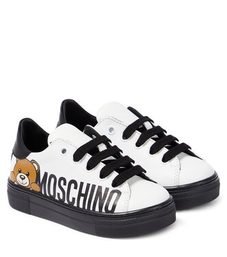Logo leather sneakers | Moschino Kids