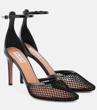 Leather-trimmed mesh pumps | Alaïa